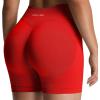 imageAoxjox Seamless Biker Shorts for Women Impact Hidden Scrunch Low Waisted Athletic Yoga Short 35quot45quot5quot6quotRacing Red
