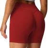 imageAoxjox Seamless Biker Shorts for Women Impact Hidden Scrunch Low Waisted Athletic Yoga Short 35quot45quot5quot6quotScarlett Red