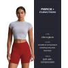 imageAoxjox Seamless Biker Shorts for Women Impact Hidden Scrunch Low Waisted Athletic Yoga Short 35quot45quot5quot6quotScarlett Red