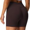imageAoxjox Seamless Biker Shorts for Women Impact Hidden Scrunch Low Waisted Athletic Yoga Short 35quot45quot5quot6quotDark Coffee