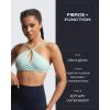 imageAoxjox Womens Workout Sports Bras Fitness Adjusted Ariel Halter Bra Yoga Crop TankMint