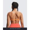 imageAoxjox Womens Workout Sports Bras Fitness Adjusted Ariel Halter Bra Yoga Crop TankPapaya Orange