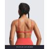 imageAoxjox Womens Workout Sports Bras Fitness Adjusted Ariel Halter Bra Yoga Crop TankSpiced Coral
