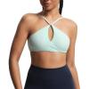 imageAoxjox Womens Workout Sports Bras Fitness Adjusted Ariel Halter Bra Yoga Crop TankMint
