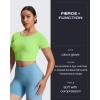 imageAoxjox Short Sleeve Crop Tops for Women Emma Backless Twist Back Workout Cropped T Shirt TopParadise Green