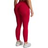imageAoxjox Workout Kinetic Seamles Leggings for Women High Waisted Hidden Scrunch Tummy Control Gym Yoga Pants 23quotLipstick Red