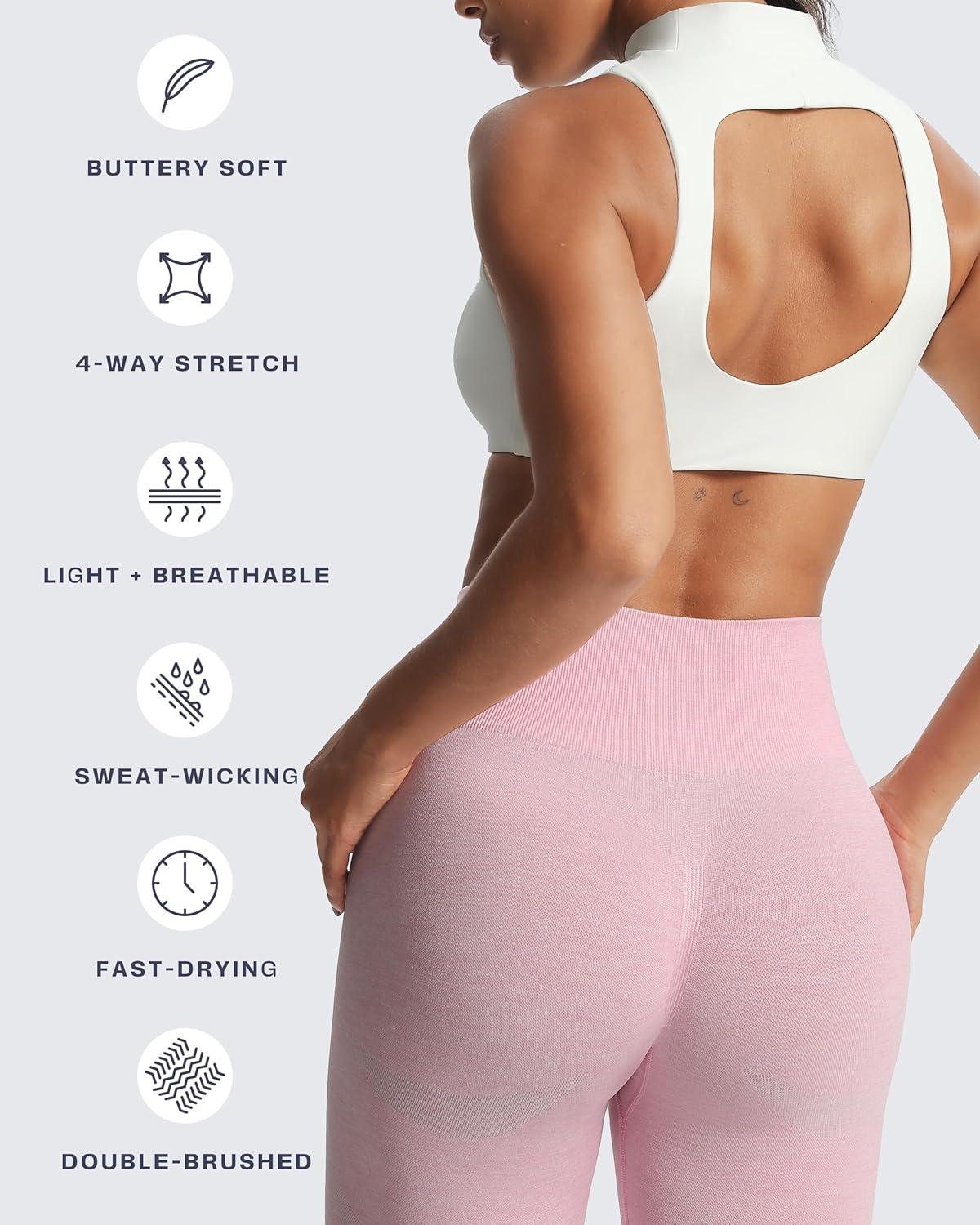 imageAoxjox Womens Kim Cutout High Neck Tank Workout Sports Bras Fitness Training Gym Bra Yoga CropWhite