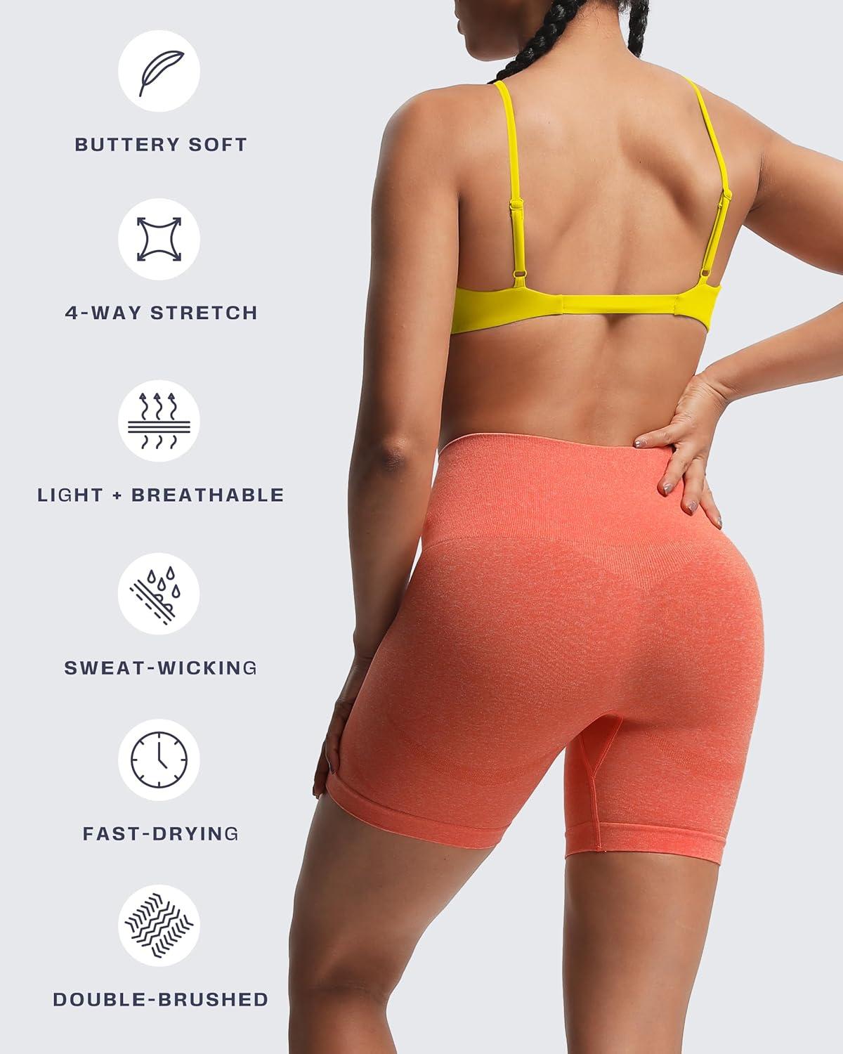 imageAoxjox Womens Workout Sports Bras Fitness Adjusted Ariel Halter Bra Yoga Crop TankVibrant Yellow