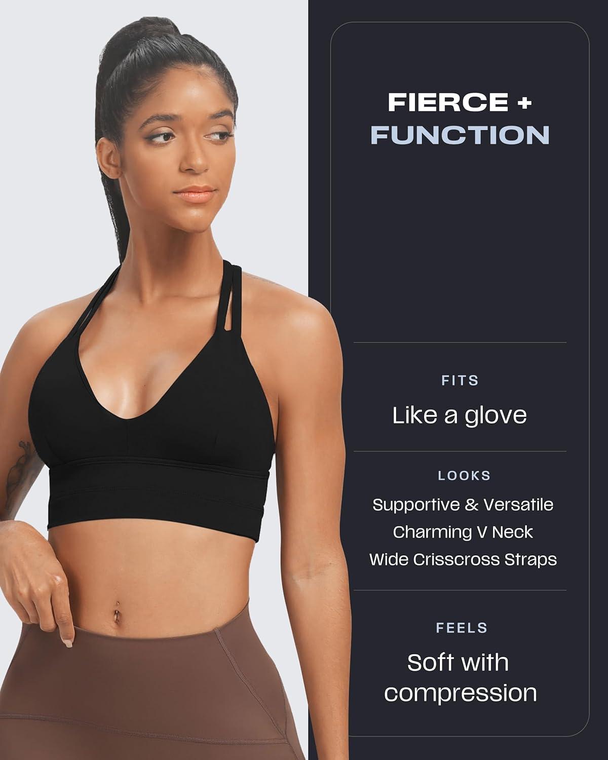 imageAoxjox Womens Workout Sports Bras Fitness Trainning Infinity Gym Bra Yoga Crop TankBlack New