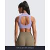 imageAoxjox Womens Kim Cutout High Neck Tank Workout Sports Bras Fitness Training Gym Bra Yoga CropPurple Heather