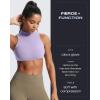 imageAoxjox Womens Kim Cutout High Neck Tank Workout Sports Bras Fitness Training Gym Bra Yoga CropPurple Heather