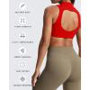 imageAoxjox Womens Kim Cutout High Neck Tank Workout Sports Bras Fitness Training Gym Bra Yoga CropRacing Red