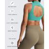 imageAoxjox Womens Kim Cutout High Neck Tank Workout Sports Bras Fitness Training Gym Bra Yoga CropTurquoise