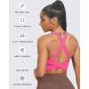 imageAoxjox Womens Workout Sports Bras Fitness Trainning Infinity Gym Bra Yoga Crop TankAzalea Pink