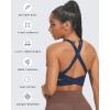 imageAoxjox Womens Workout Sports Bras Fitness Trainning Infinity Gym Bra Yoga Crop TankNavy