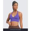 imageAoxjox Womens Workout Sports Bras Fitness Trainning Infinity Gym Bra Yoga Crop TankViolet