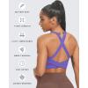 imageAoxjox Womens Workout Sports Bras Fitness Trainning Infinity Gym Bra Yoga Crop TankViolet