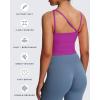 imageAoxjox Womens Workout Sports Bras One Shoulder Astoria Longline Tank Fitness Training Gym Yoga Crop TanksPurple