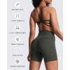 imageAoxjox Womens Workout Sports Bras Ruched Rachel Fitness Training Gym Bra Yoga Crop TankDeep Depths Marl Size Up for Less Compression