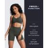 imageAoxjox Womens Workout Sports Bras Ruched Rachel Fitness Training Gym Bra Yoga Crop TankDeep Depths Marl Size Up for Less Compression