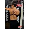 imageAoxjox Womens Workout Sports Bras Ruched Rachel Fitness Training Gym Bra Yoga Crop TankDeep Purple Marl Size Up for Less Compression
