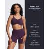 imageAoxjox Womens Workout Sports Bras Ruched Rachel Fitness Training Gym Bra Yoga Crop TankDeep Purple Marl Size Up for Less Compression