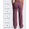 imageAoxjox Womens Velura Straight Leg Yoga Pants Buttery Soft PlushFlex MidWaist WideLeg for Workout ampamp Casual LeggingsMauve Berry