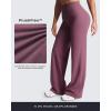 imageAoxjox Womens Velura Straight Leg Yoga Pants Buttery Soft PlushFlex MidWaist WideLeg for Workout ampamp Casual LeggingsMauve Berry