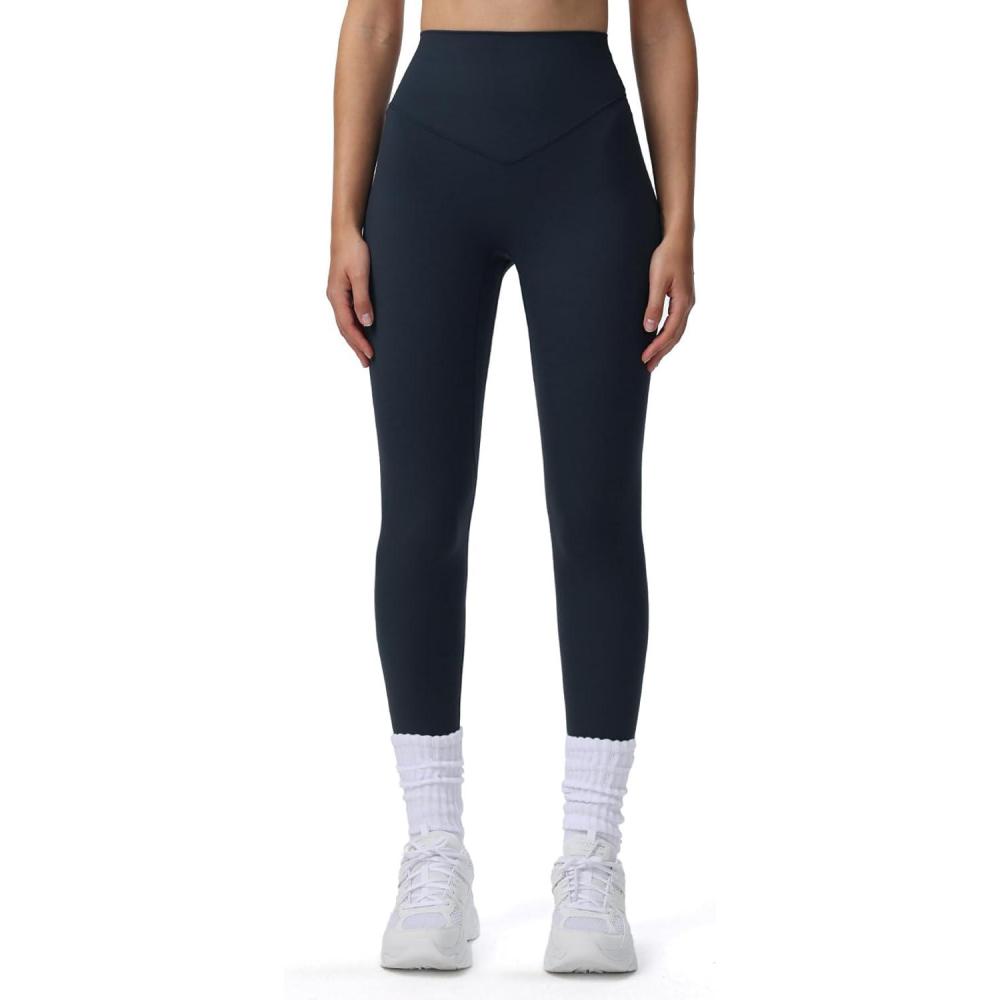 imageAoxjox High Waisted Workout Metamorph Breeze Leggings for Women Tummy Control Buttery Soft Yoga Pants 24quot26quot28quotBlueberry