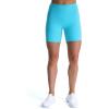 imageAoxjox Luna Workout Biker Shorts for Women Tummy Control High Waisted Exercise Athletic Gym Running Yoga Short 6quotCascade Blue