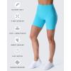 imageAoxjox Luna Workout Biker Shorts for Women Tummy Control High Waisted Exercise Athletic Gym Running Yoga Short 6quotCascade Blue