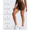 imageAoxjox Luna Workout Biker Shorts for Women Tummy Control High Waisted Exercise Athletic Gym Running Yoga Short 6quotDandelion Brown