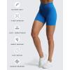 imageAoxjox Luna Workout Biker Shorts for Women Tummy Control High Waisted Exercise Athletic Gym Running Yoga Short 6quotDirectoire Blue