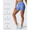 imageAoxjox Luna Workout Biker Shorts for Women Tummy Control High Waisted Exercise Athletic Gym Running Yoga Short 6quotPersian Blue