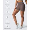 imageAoxjox Luna Workout Biker Shorts for Women Tummy Control High Waisted Exercise Athletic Gym Running Yoga Short 6quotPlum Truffle