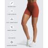 imageAoxjox Luna Workout Biker Shorts for Women Tummy Control High Waisted Exercise Athletic Gym Running Yoga Short 6quotRust Red