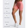 imageAoxjox Luna Workout Biker Shorts for Women Tummy Control High Waisted Exercise Athletic Gym Running Yoga Short 6quotSalmon Rose
