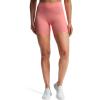 imageAoxjox Luna Workout Biker Shorts for Women Tummy Control High Waisted Exercise Athletic Gym Running Yoga Short 6quotSalmon Rose