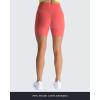 imageAoxjox Luna Workout Biker Shorts for Women Tummy Control High Waisted Exercise Athletic Gym Running Yoga Short 6quotSpiced Coral