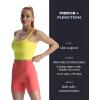 imageAoxjox Luna Workout Biker Shorts for Women Tummy Control High Waisted Exercise Athletic Gym Running Yoga Short 6quotSpiced Coral