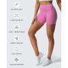 imageAoxjox Luna Workout Biker Shorts for Women Tummy Control High Waisted Exercise Athletic Gym Running Yoga Short 6quotSpring Crocus