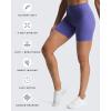 imageAoxjox Luna Workout Biker Shorts for Women Tummy Control High Waisted Exercise Athletic Gym Running Yoga Short 6quotViolet