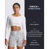 imageAoxjox Workout Long Sleeve Crop Tops for Women Clarissa Backless Gym Cropped T Shirt TopA White
