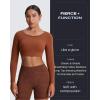 imageAoxjox Workout Long Sleeve Crop Tops for Women Clarissa Backless Gym Cropped T Shirt TopCherry Mahogany