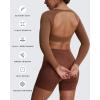 imageAoxjox Workout Long Sleeve Crop Tops for Women Clarissa Backless Gym Cropped T Shirt TopDandelion Brown