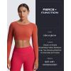 imageAoxjox Workout Long Sleeve Crop Tops for Women Clarissa Backless Gym Cropped T Shirt TopEarthy Brown