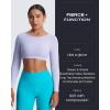 imageAoxjox Workout Long Sleeve Crop Tops for Women Clarissa Backless Gym Cropped T Shirt TopPurple Heather