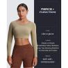 imageAoxjox Workout Long Sleeve Crop Tops for Women Clarissa Backless Gym Cropped T Shirt TopTaupe