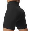 imageAoxjox Luna Workout Biker Shorts for Women Tummy Control High Waisted Exercise Athletic Gym Running Yoga Short 6quotBlack