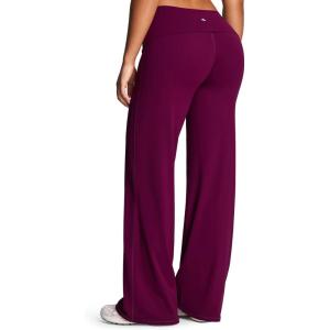 imageAoxjox Womens Workout Athlenza Fold Over Waist Straight Leg Bottoms Lumastretch Gym Yoga Pants 31quot33quot35quotBurgundy